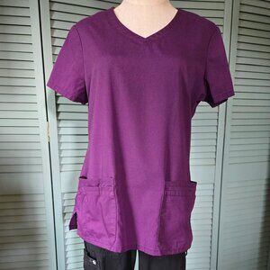 Dickies EDS Signature Contemporary fit V-neck Scrub top Medium Eggplant purple